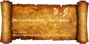 Weisenbacher Julianna névjegykártya